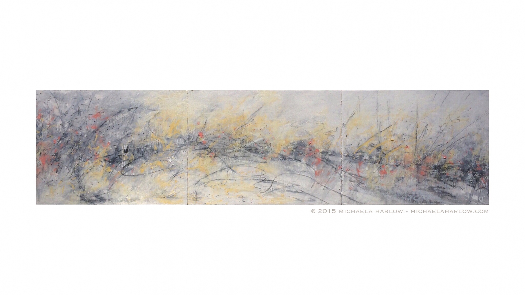 Michaela_Harlow._This_Wild_Abandon_2015._Oil_and_Graphite_on_9_by_36_inch_Wood_Panel._Triptych.
